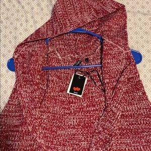 Sweater vest with hood